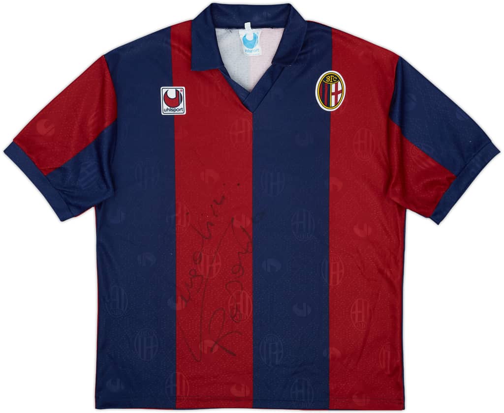 1992-93 Bologna Basic Signed Home Shirt - 8/10 - (XL)