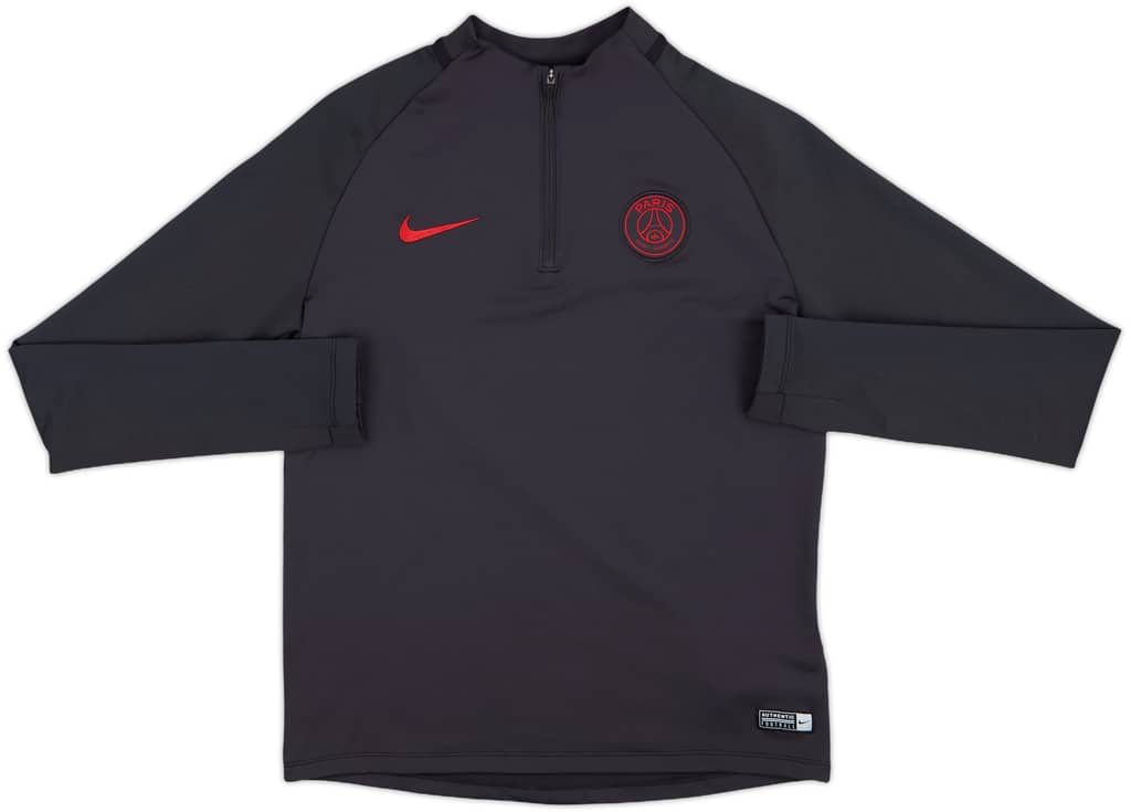 2019-20 Paris Saint-Germain Nike 1/4 Zip Drill Top - 9/10 - (XL.Boys)