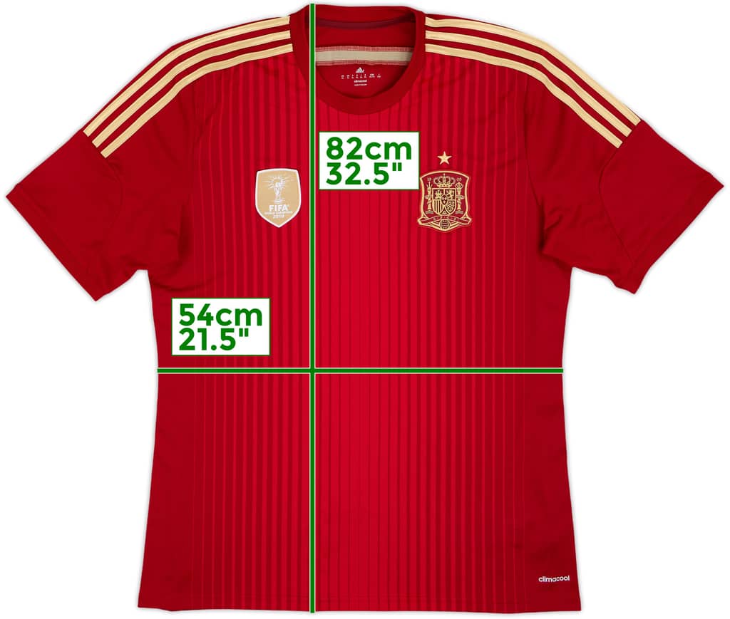 2013-15 Spain Home Shirt - 8/10 - (XL)