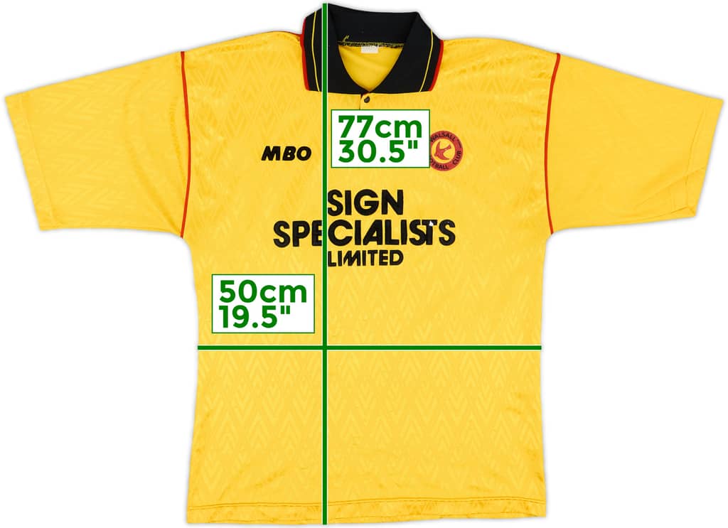 1992-93 Walsall Away Shirt - 7/10 - (M)