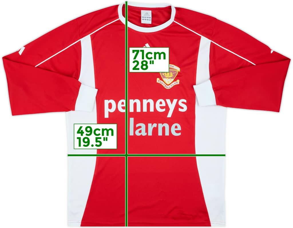 2004-05 Larne Home L/S Shirt - 8/10 - (S)