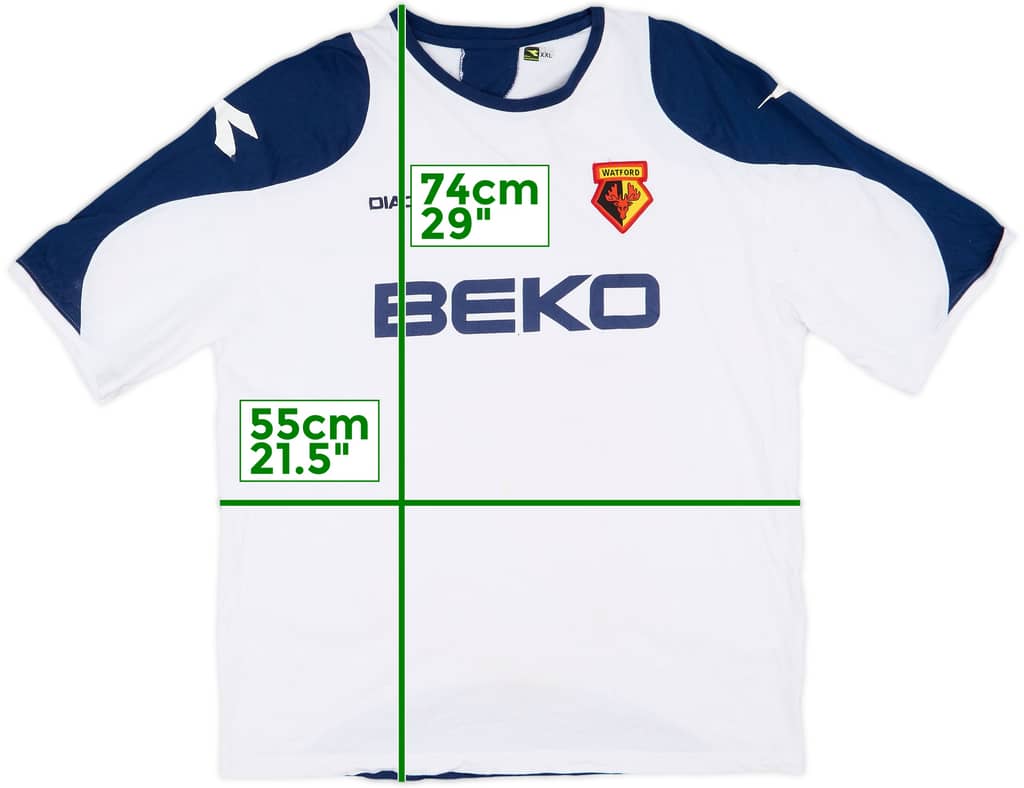 2007-08 Watford Diadora Cotton Tee - 6/10 - (XXL)