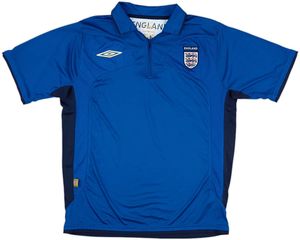 2006-08 England Umbro 1/4 Zip Polo Shirt - 9/10 - (M)
