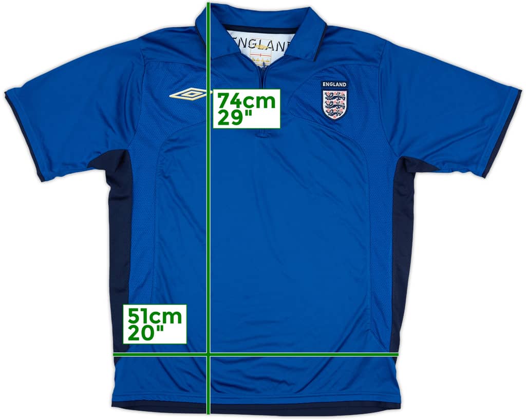 2006-08 England Umbro 1/4 Zip Polo Shirt - 9/10 - (M)