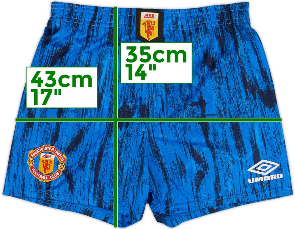 1992-93 Manchester United Away Shorts - 7/10 - (S.Boys)