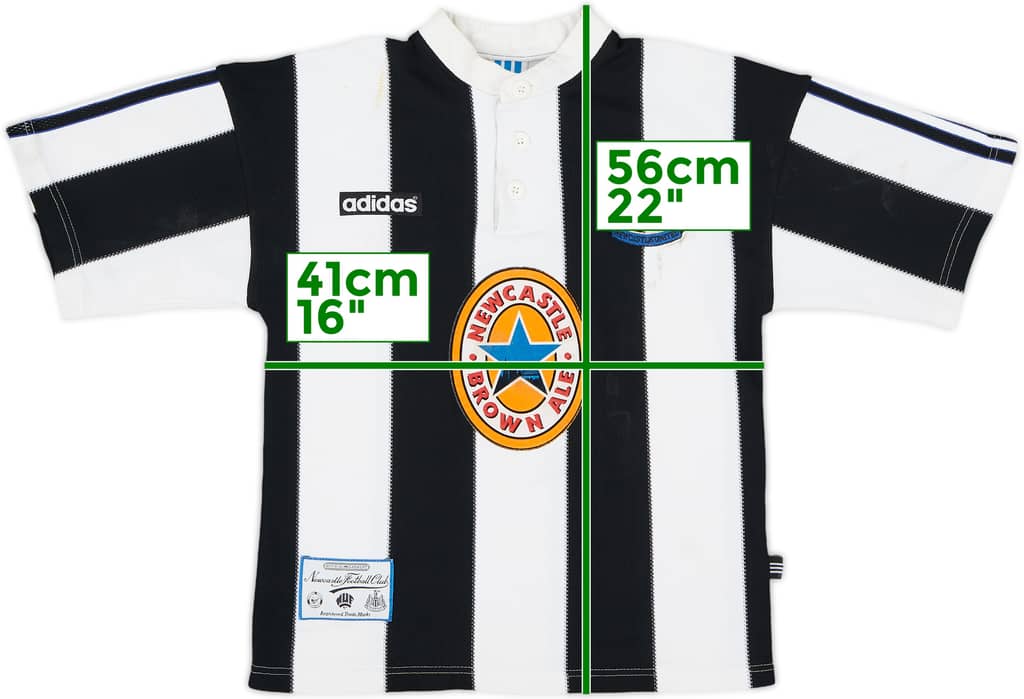 1995-97 Newcastle Home Shirt - 5/10 - (L.Boys)