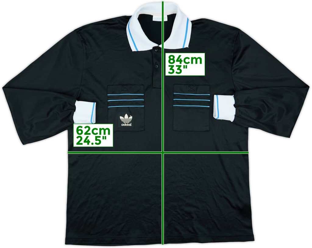 1990s adidas Referee Template L/S Shirt - 9/10 - (XL)