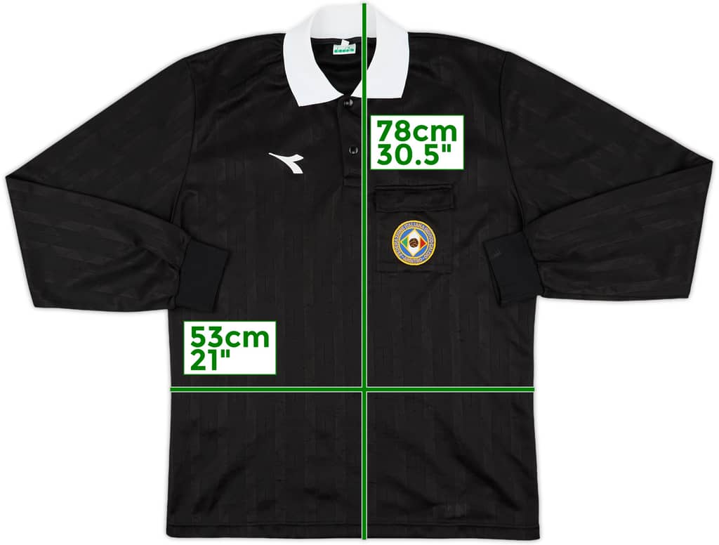 1990s Italy FIGC Diadora Referee L/S Shirt - 9/10 - (XL)