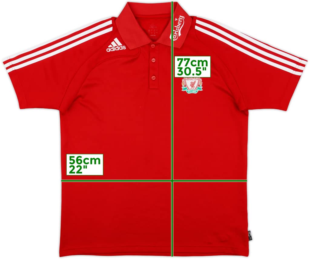 2008-09 Liverpool adidas Polo Shirt - 8/10 - (L)