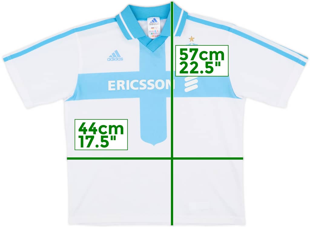 2000-01 Olympique Marseille Home Shirt - 6/10 - (M.Boys)