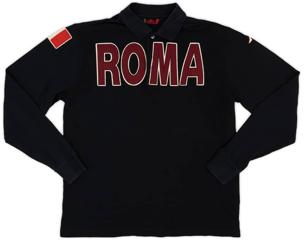 2008-09 Roma Kappa Polo L/S Shirt - 7/10 - (L)