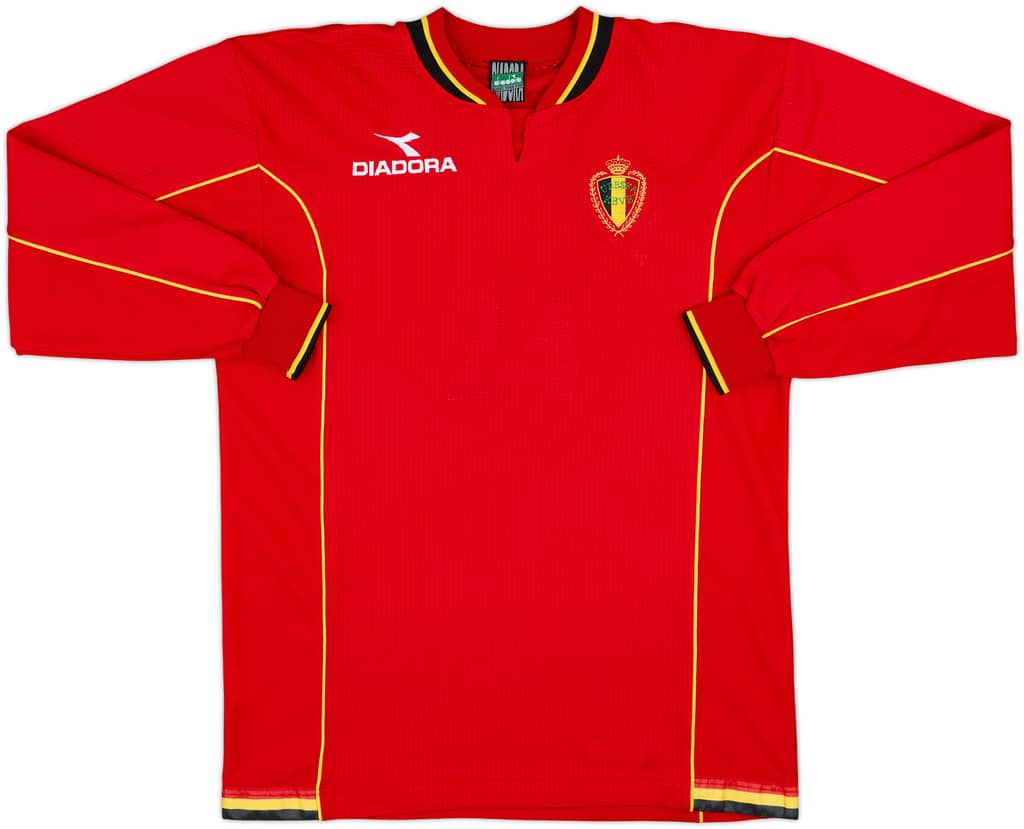 1998-00 Belgium Home L/S Shirt - 8/10 - (M)