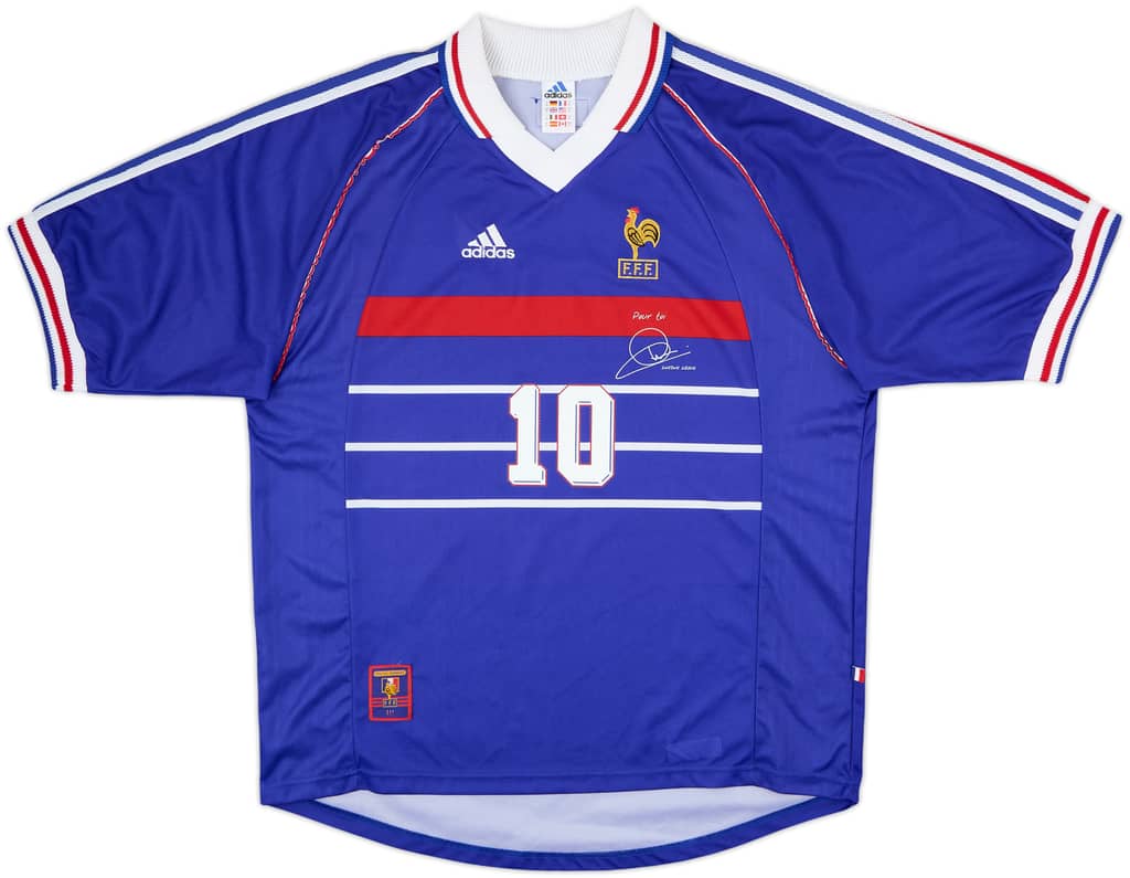 1998-00 France 'Pour Toi Zinedine Zidane' Home Shirt Zidane #10 - 9/10 - (XL)