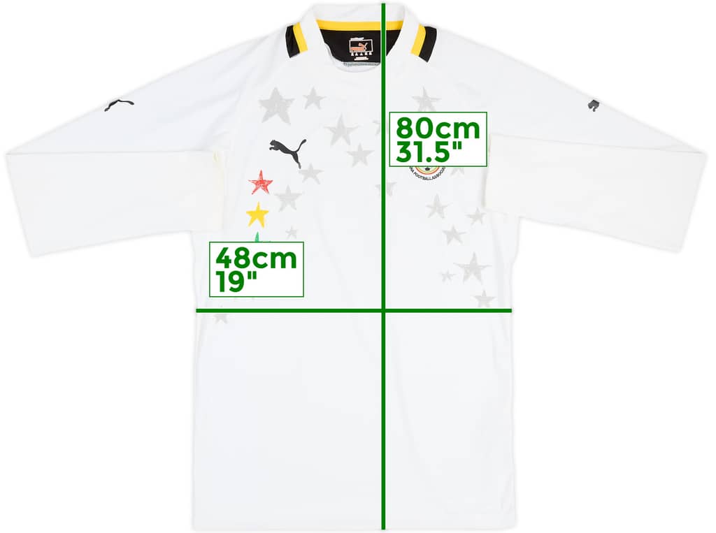 2012-13 Ghana Player Issue Home L/S Shirt - 8/10 - (XXL)