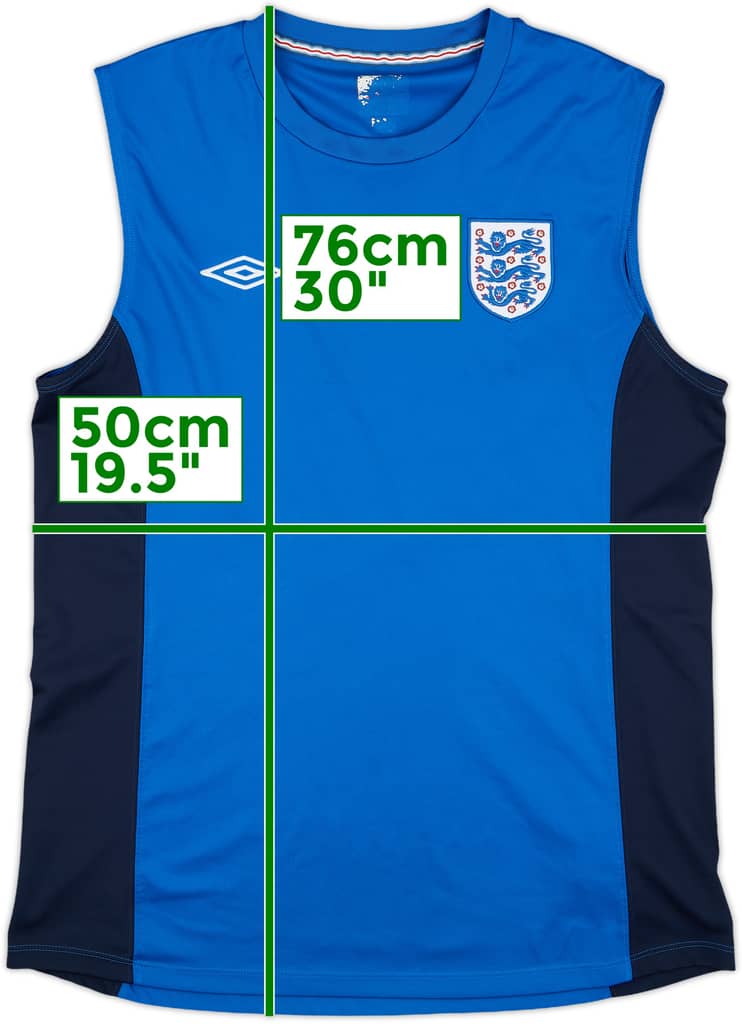 2010-11 England Umbro Training Vest - 8/10 - (M)
