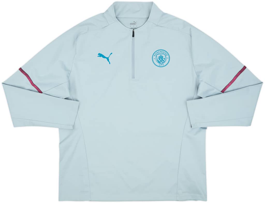 2021-22 Manchester City Puma 1/4 Zip Drill Top - 9/10 - (XL)
