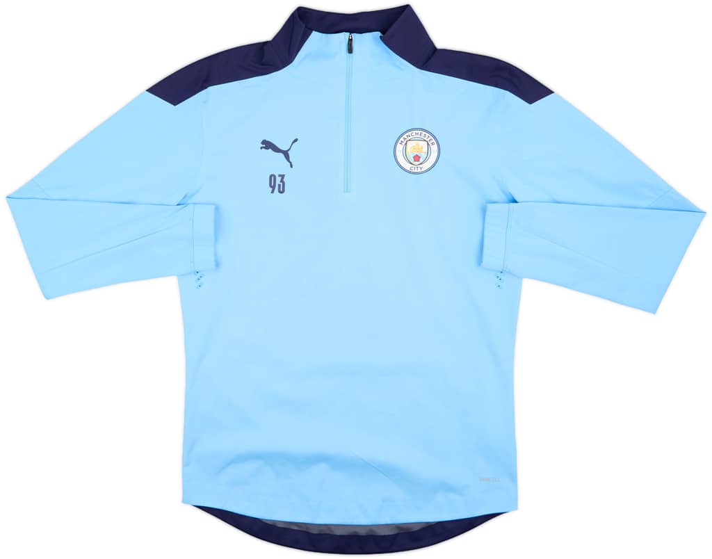 2020-21 Manchester City Player Issue Puma 1/4 Zip Drill Top #93 - 8/10 - (M)