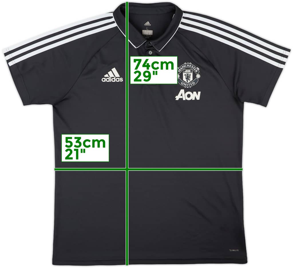 2017-18 Manchester United adidas Polo Shirt - 9/10 - (L)