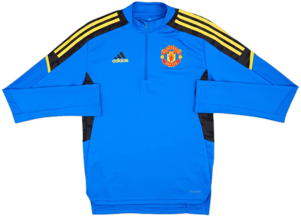 2021-22 Manchester United adidas 1/4 Zip Drill Top - 10/10 - (XS)