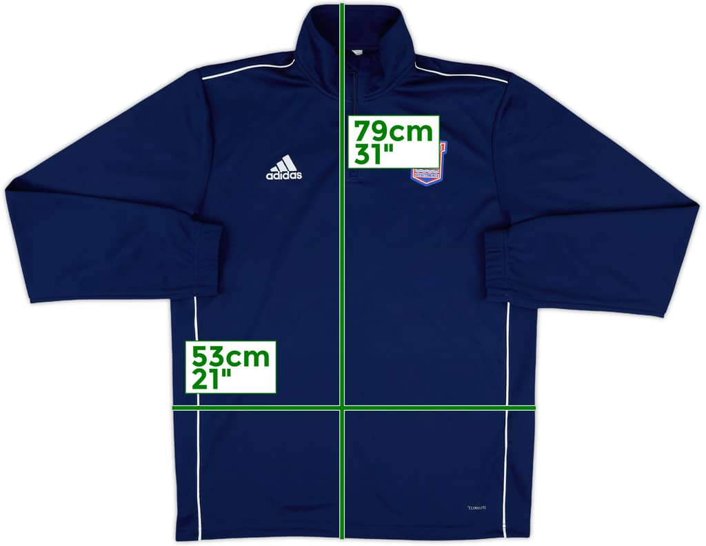 2018-19 adidas 1/4 Zip Sweat Top (Ipswich) - 9/10 - (M)