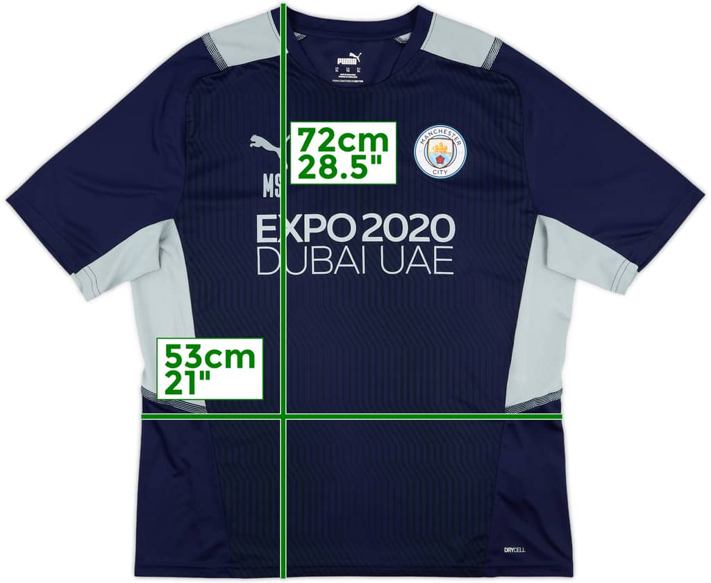 2021-22 Manchester City Staff Issue Puma Training Shirt 'MS' - 9/10 - (XL)
