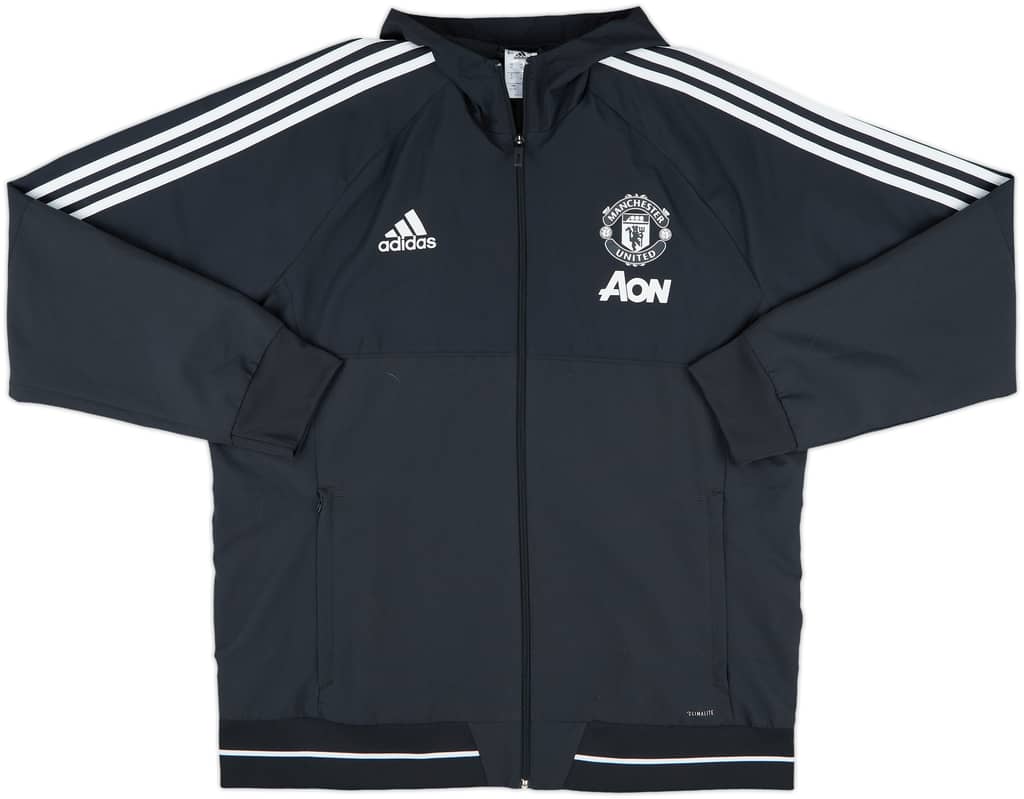 2017-18 Manchester United adidas Hooded Track Jacket - 10/10 - (XL)