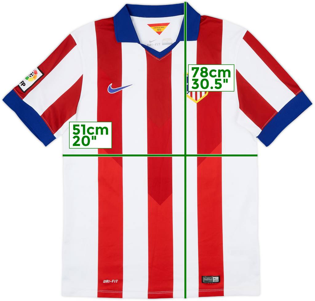 2014-15 Atletico Madrid Home Shirt - 8/10 - (M)