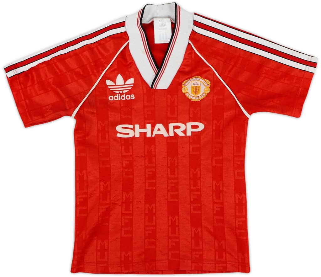 1988-90 Manchester United Home Shirt - 7/10 - (7-8 Years)