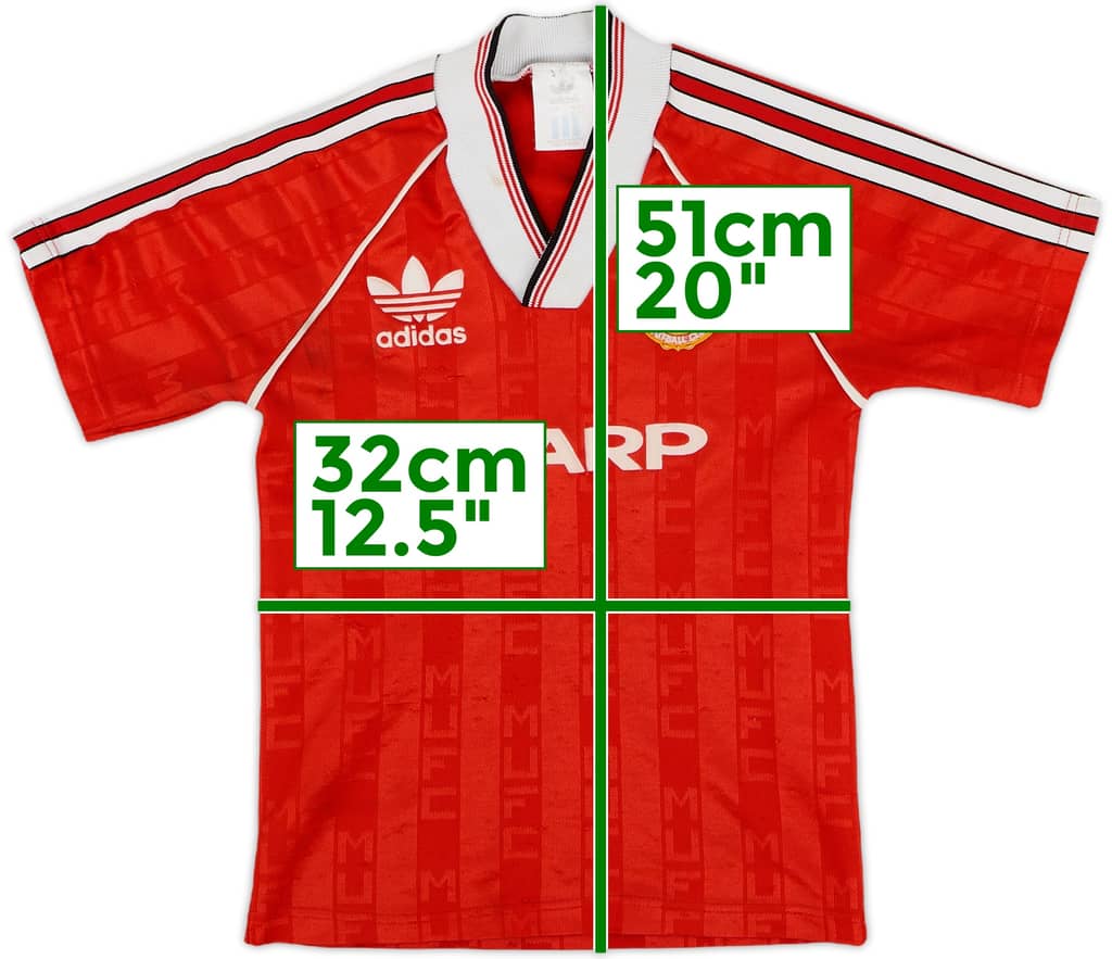 1988-90 Manchester United Home Shirt - 7/10 - (7-8 Years)