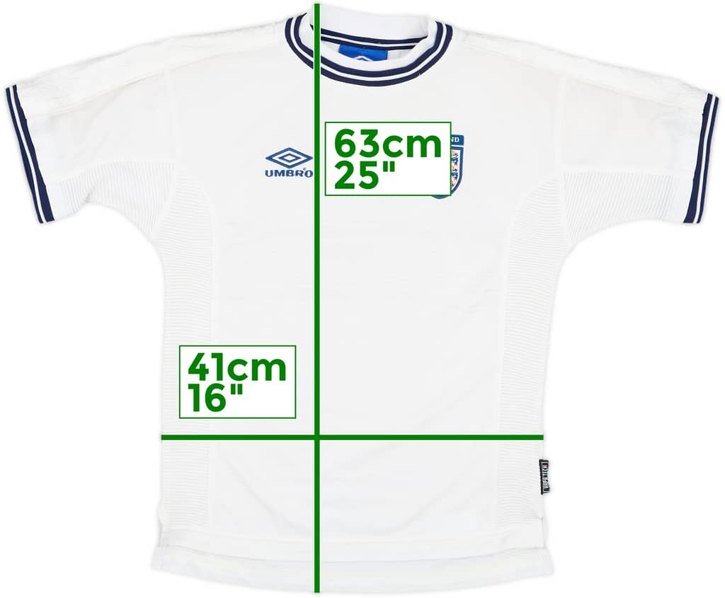 1999-01 England Home Shirt - 8/10 - (L.Boys)