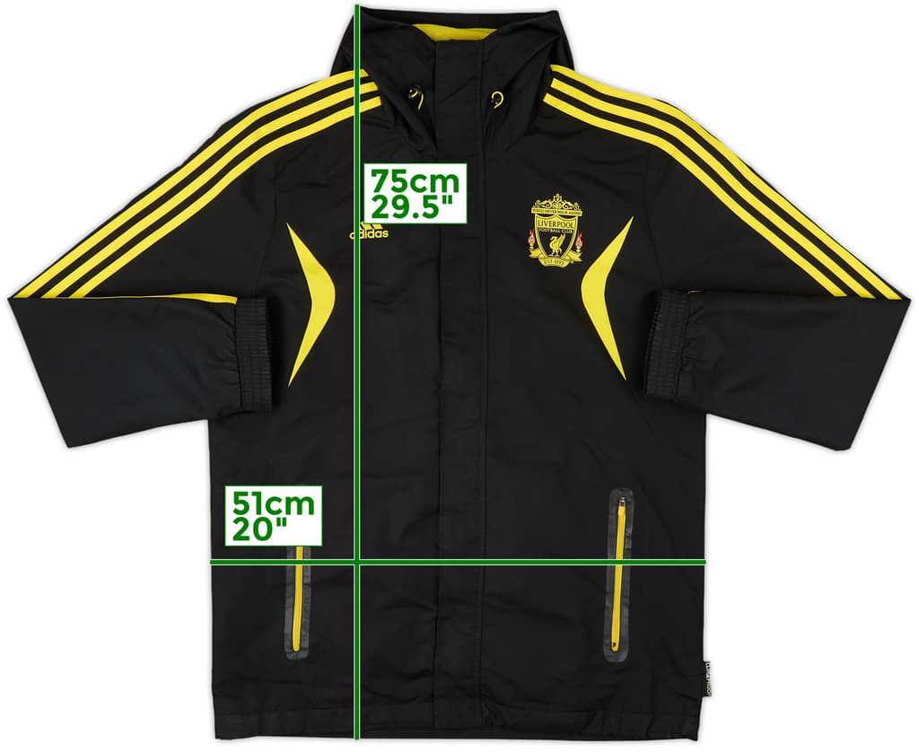 2010-11 Liverpool adidas Hooded Rain Jacket - 8/10 - (M)