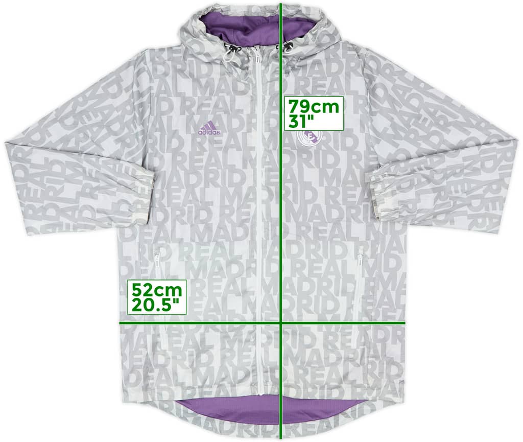 2016-17 Real Madrid adidas Hooded Rain Jacket - 8/10 - (M)