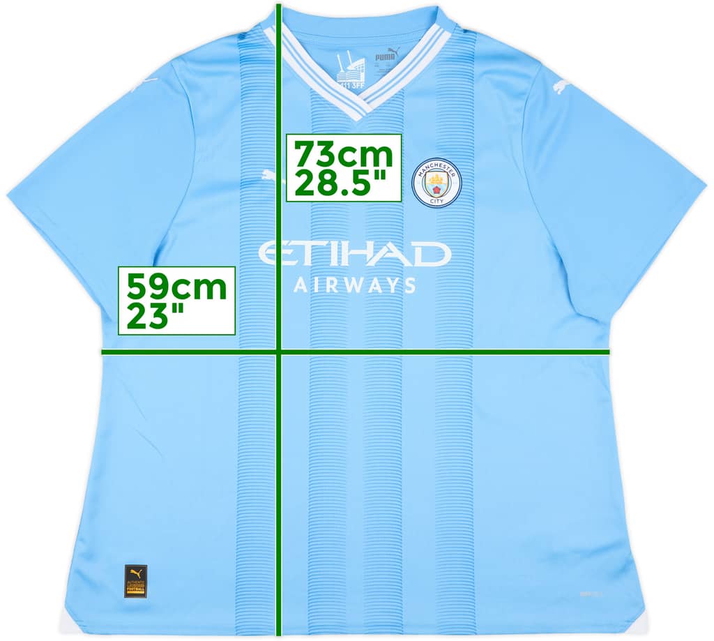 2023-24 Manchester City Home Shirt - 10/10 - (Women's XXL)