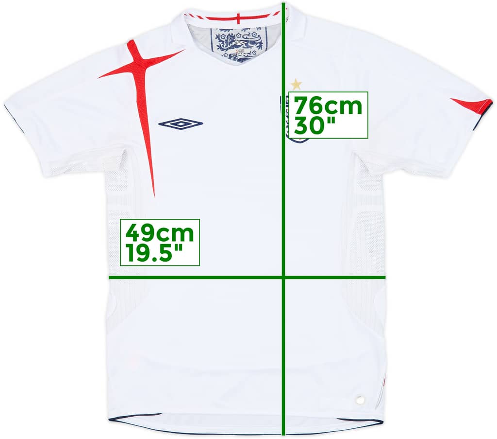 2005-07 England Home Shirt - 8/10 - (S)