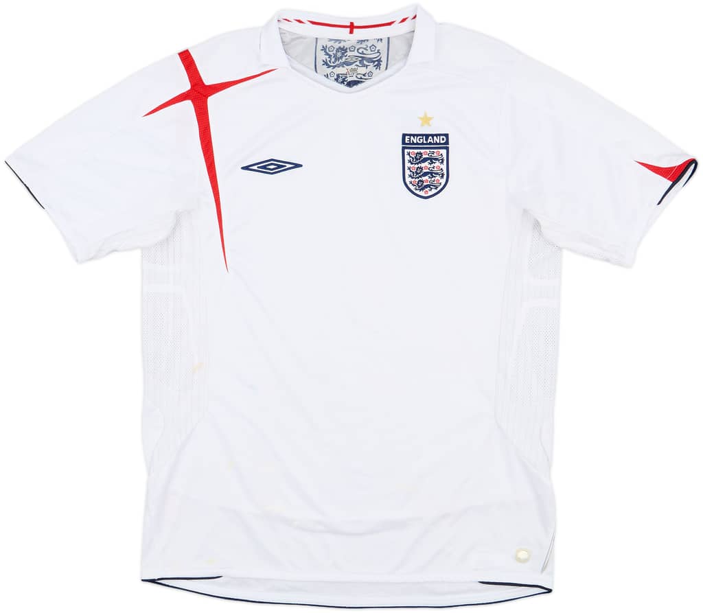 2005-07 England Home Shirt - 5/10 - (L)