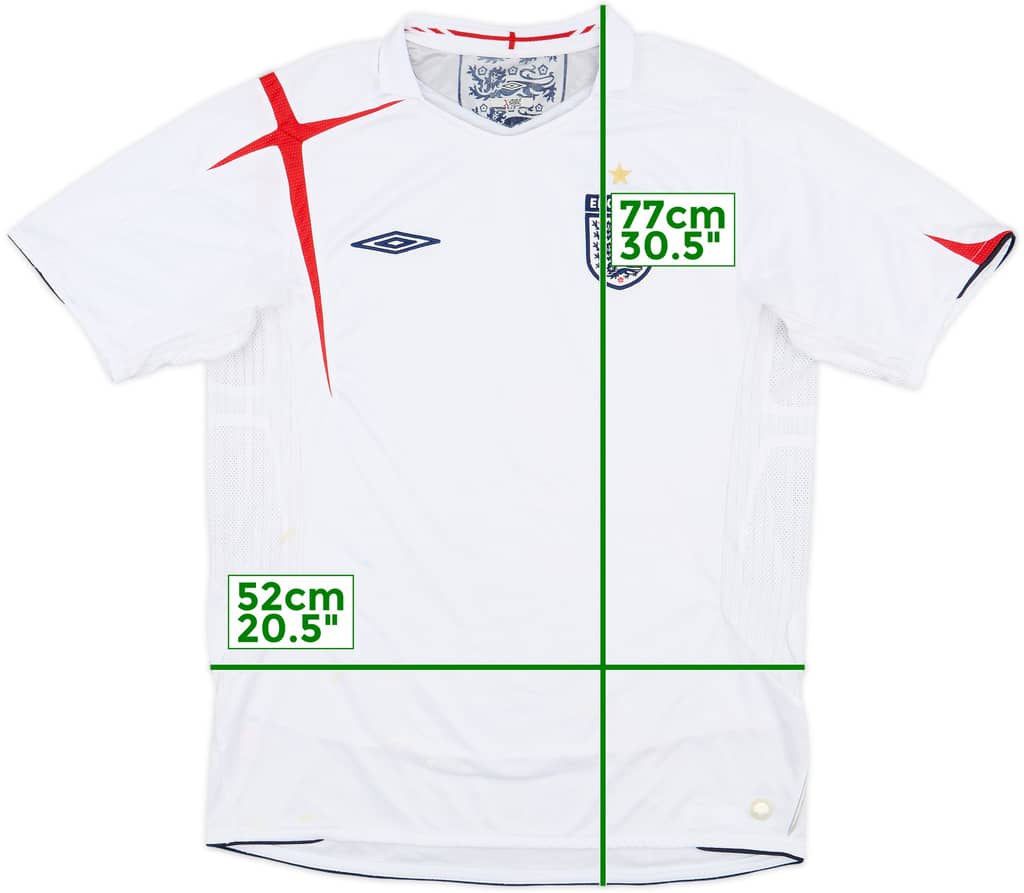 2005-07 England Home Shirt - 5/10 - (L)