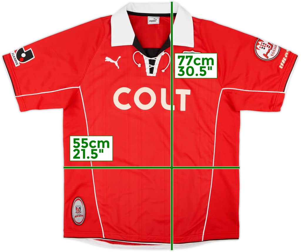 2003 Urawa Red Diamonds Home Shirt - 7/10 - (L)