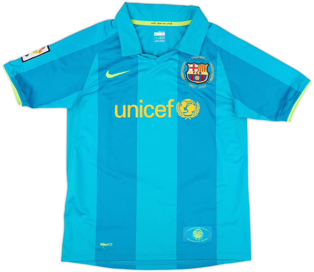 2007-09 Barcelona Away Shirt - 9/10 - (L.Boys)