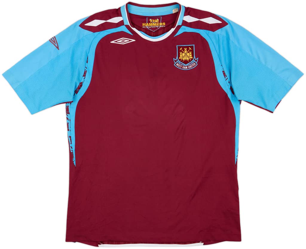 2007-08 West Ham Home Shirt - 4/10 - (L)