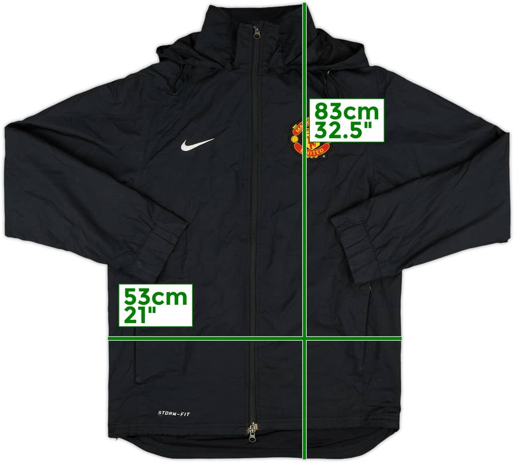 2010-11 Manchester United Nike Hooded Rain Jacket - 8/10 - (S)