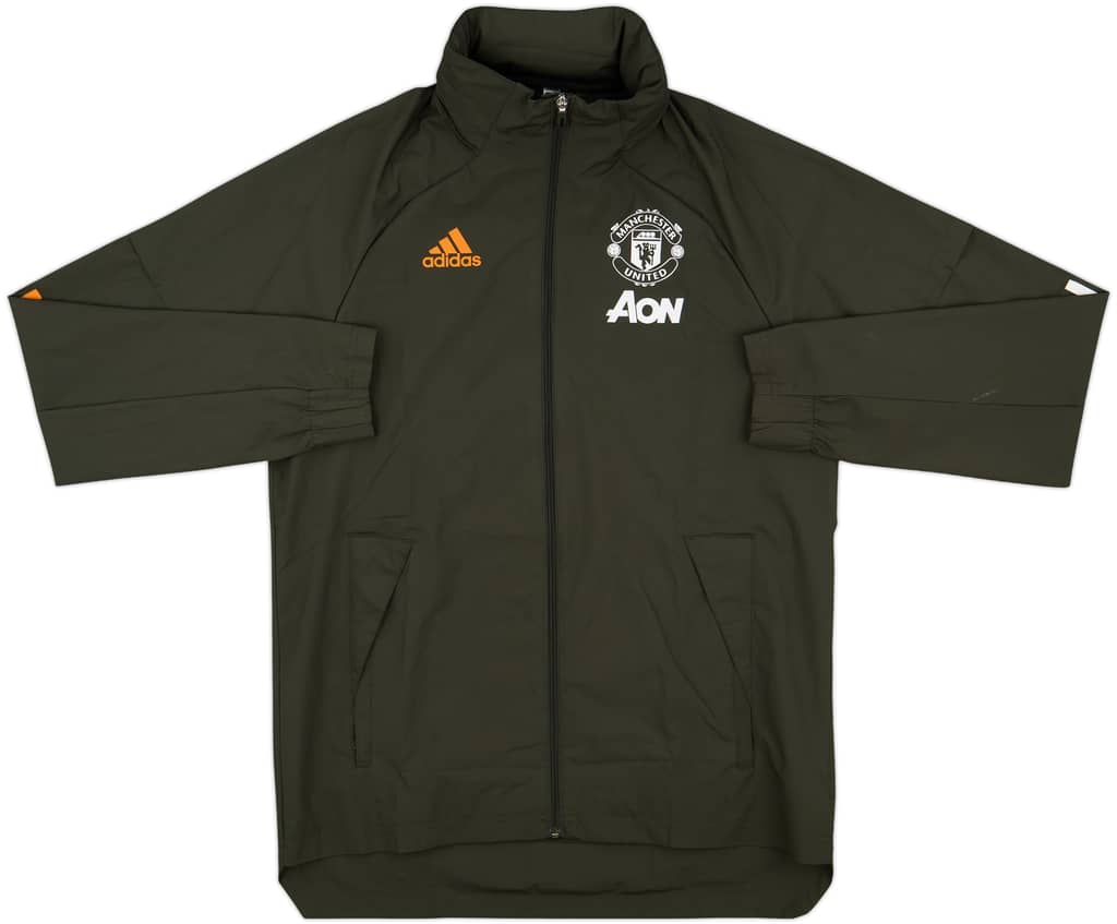 2020-21 Manchester United adidas Hooded Rain Jacket - 10/10 - (M)