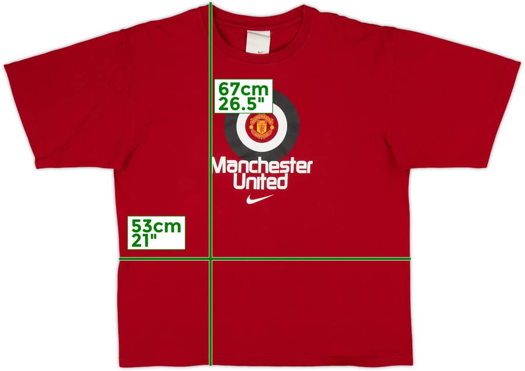 2009-10 Manchester United Nike Cotton Tee - 8/10 - (L)