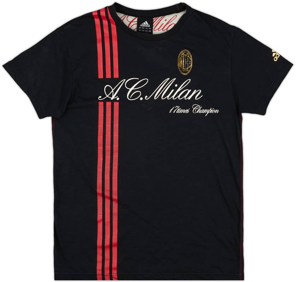 2007-08 AC Milan CL Winners adidas Cotton Tee - 8/10 - (L)
