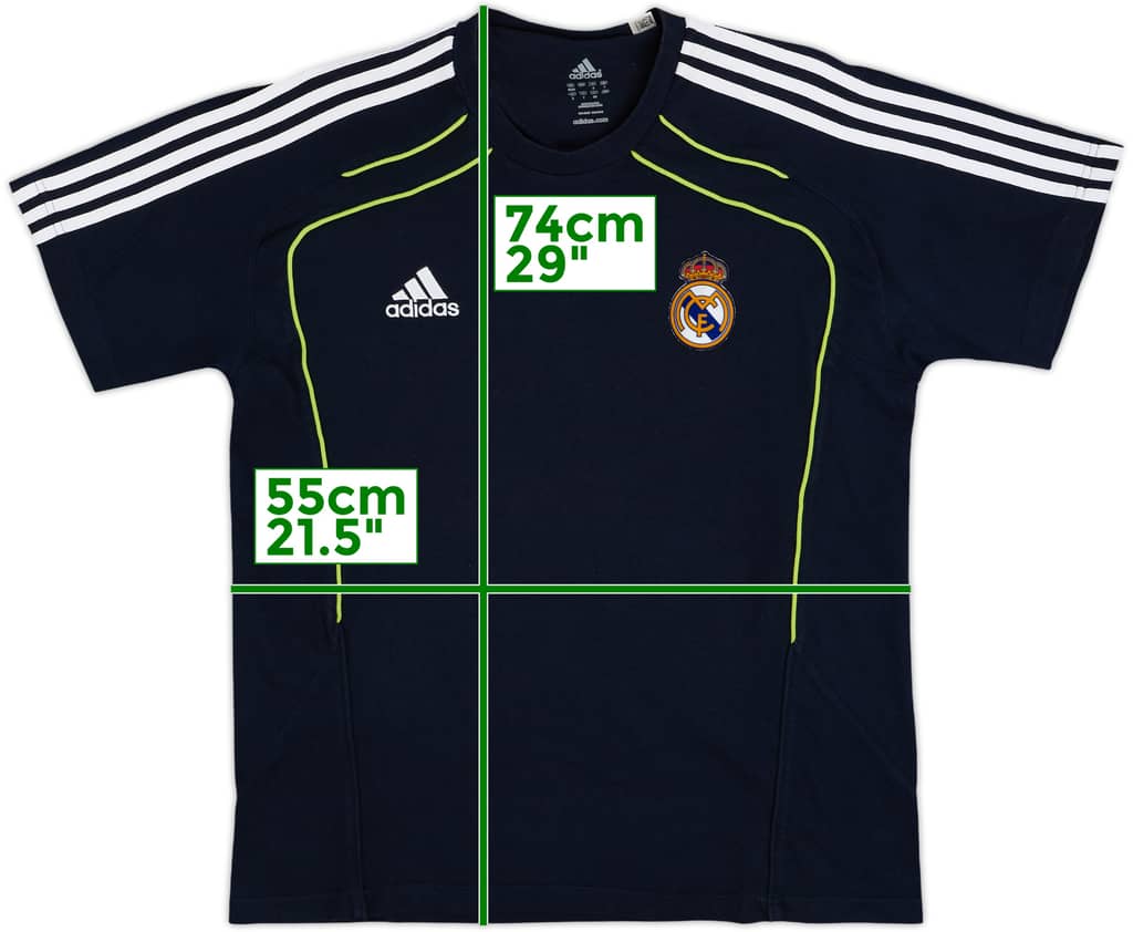 2010-11 Real Madrid adidas Cotton Tee - 9/10 - (L)