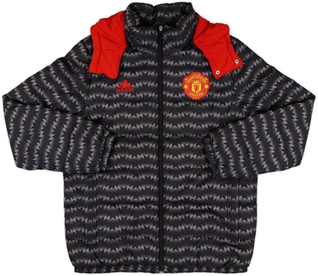 2015-16 Manchester United adidas Padded Bench Coat - 6/10 - (M)