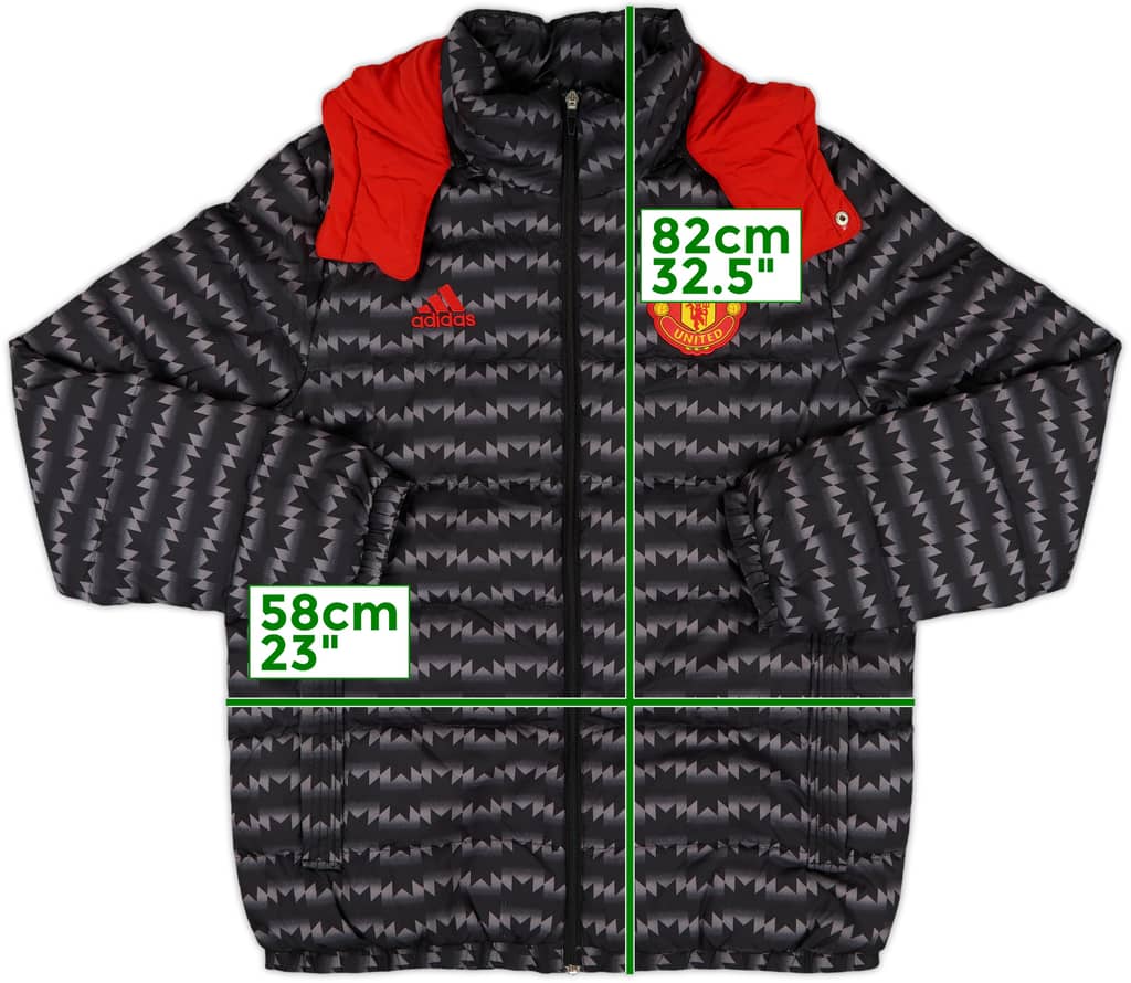 2015-16 Manchester United adidas Padded Bench Coat - 6/10 - (M)