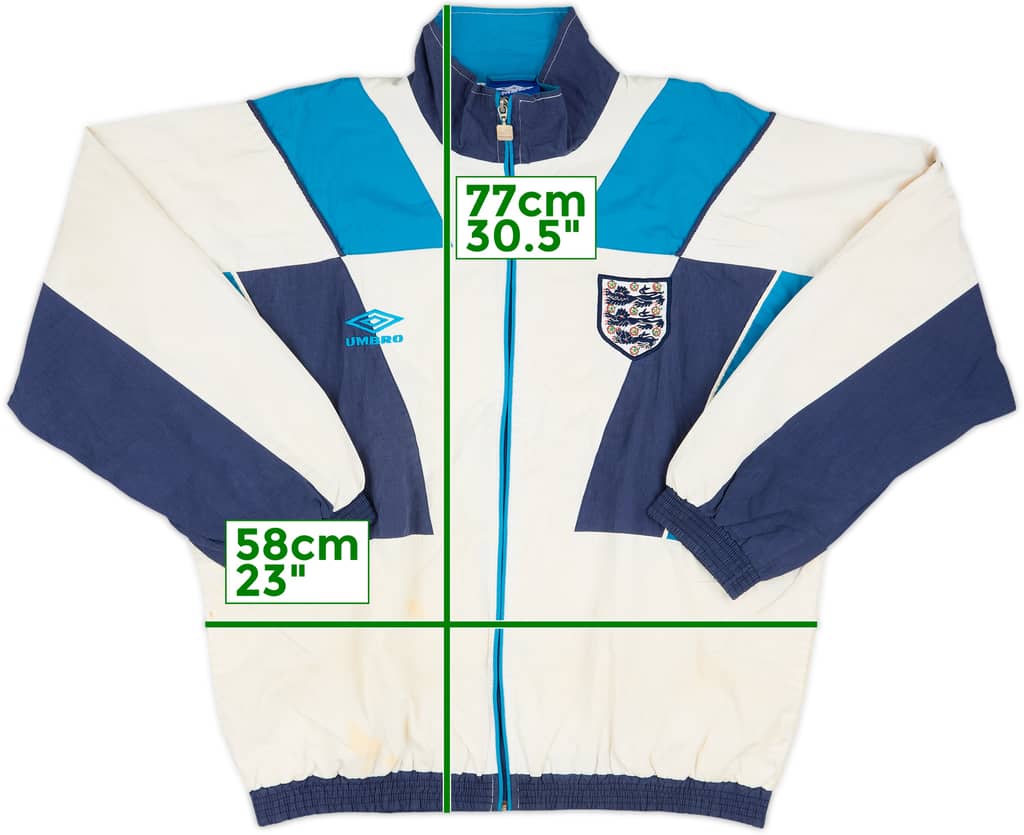 1995-97 England Umbro Track Jacket - 7/10 - (L)