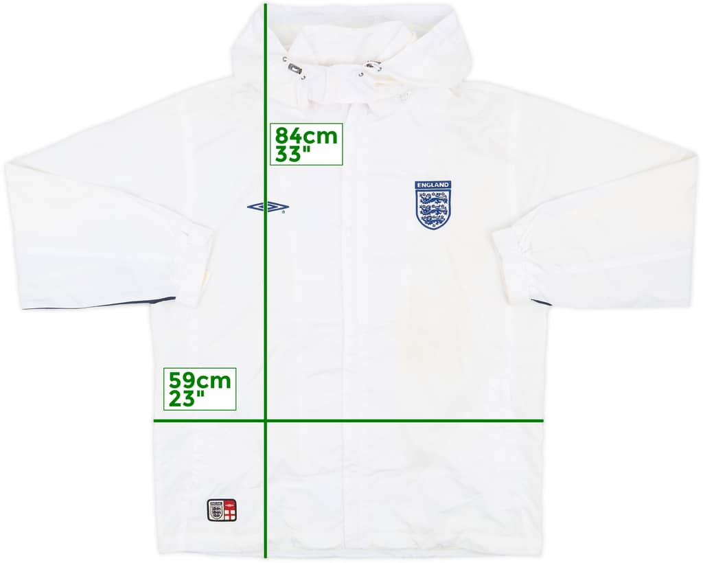 2002 England Umbro Hooded Rain Jacket - 8/10 - (M)