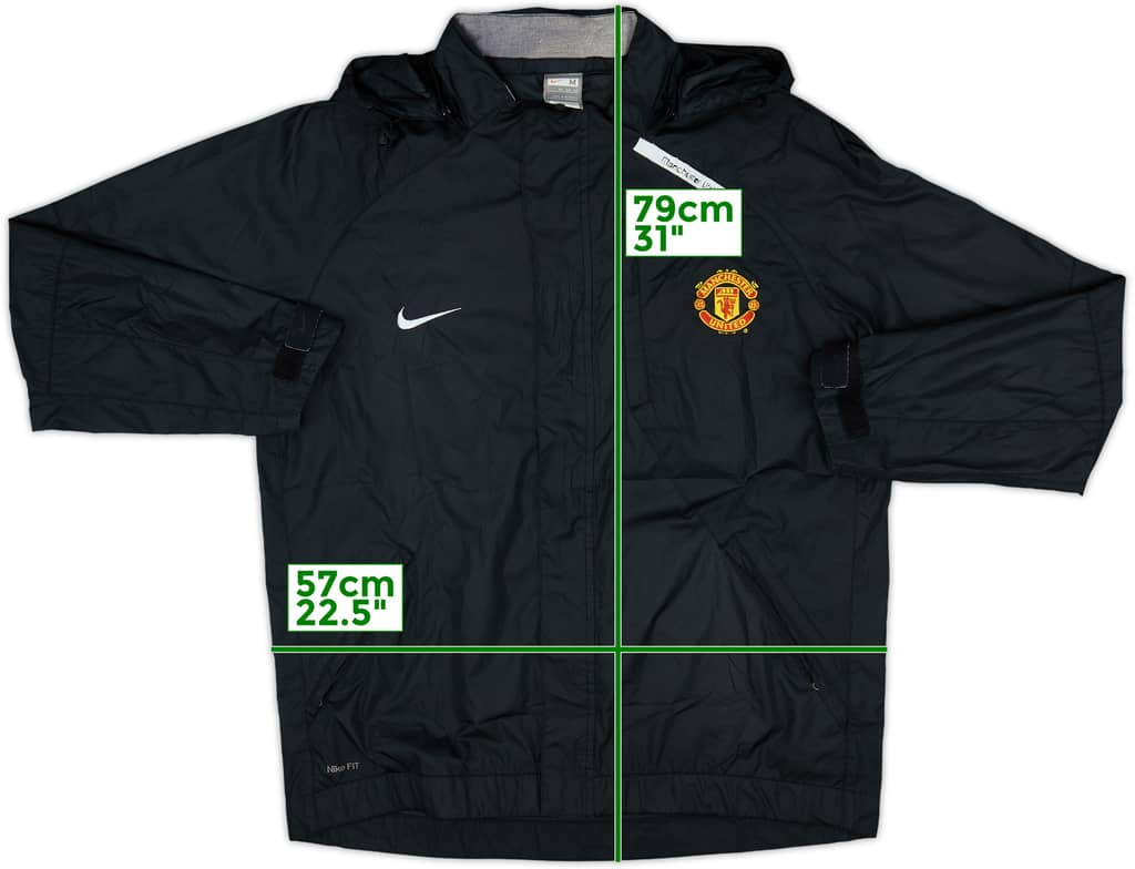 2007-08 Manchester United Nike Hooded Rain Jacket - 9/10 - (M)