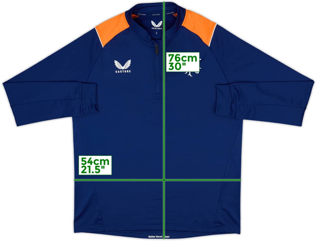 2022-23 Rangers Castore 1/4 Zip Drill Top - 10/10 - (L)